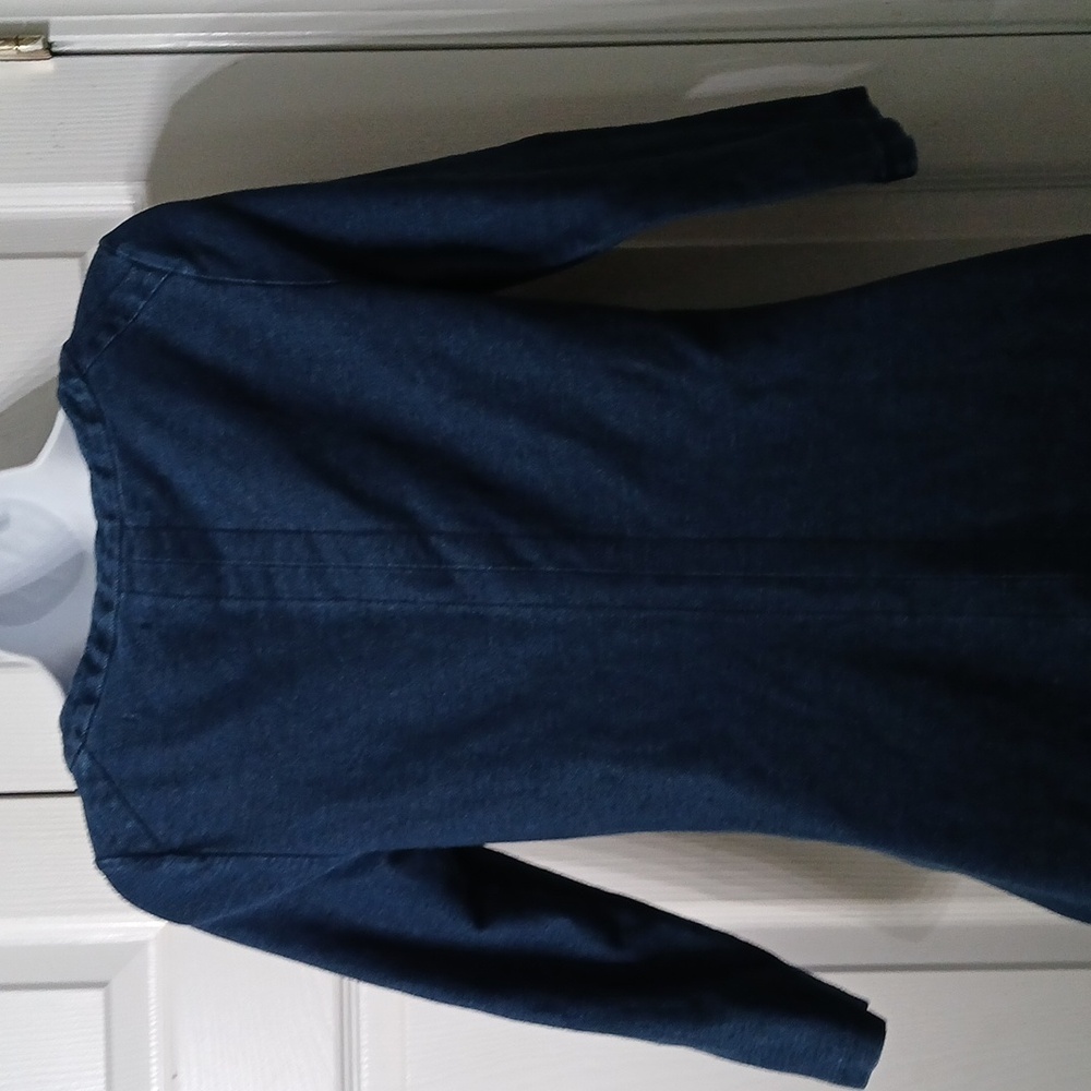 Boden Denim Dress Blue 3/4 Sleeve Round Neck Pockets Sz 6 NWOT - Picture 7 of 9